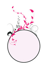 abstract floral frame