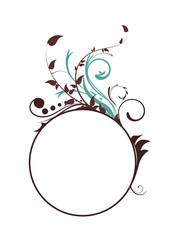 abstract floral frame