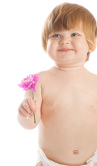 Baby with flower