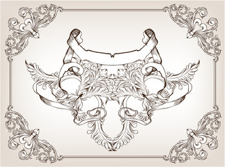 vintage floral frame