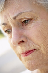 Portrait Of Senior Woman Looking Serious