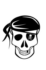 A Pirate skull with eyepatch