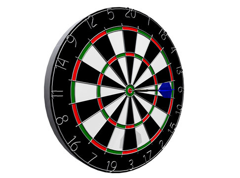 Dartscheibe mit Pfeil