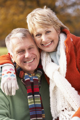 Portrait Of Senior Couple Hugging