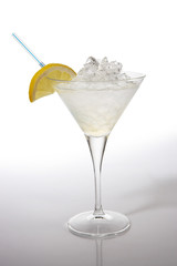 Cocktail with martini and ice