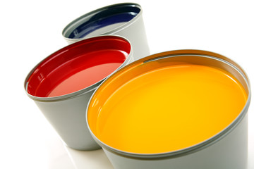 Printing press inks, cyan, magenta, yellow