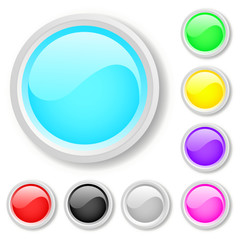 Set of glossy buttons