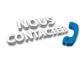 Image 3D "Nous Contacter" avec téléphone