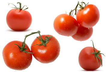Collage from tomatoes, isolated