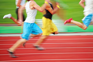 Running the race (motion blur)