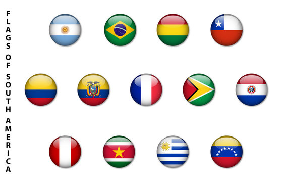 Flags of South America (buttons)