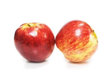 two fresh red apples