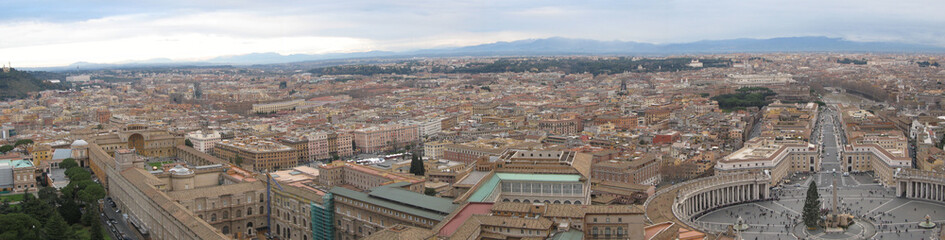 View from the top of San Pietro  in Vatican, Italy