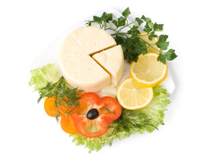 Cheese with vegetables