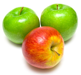 Red and green apples