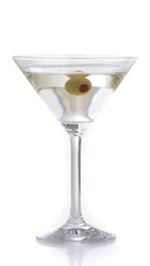 Martini vor weiß mit Olive