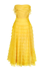 Woman yellow dress