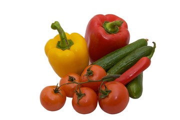 a few vegetables