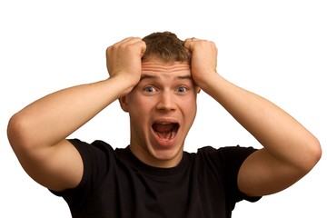 screaming man