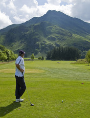 Golfer, St Fillans, On the Tee