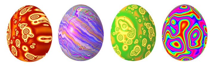Easter egg with spychedelic decoration.