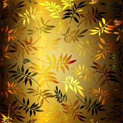 Background for design from multicoloured carved leaves