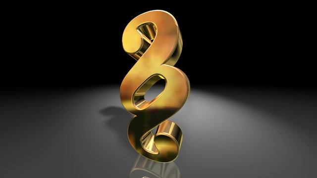 Goldenes rotierendes Paragraphenzeichen