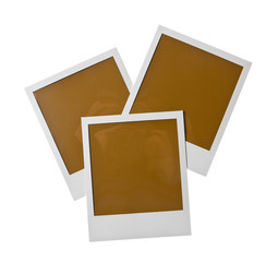 Isoliertes leeres Polaroid Foto mit Text Freiraum