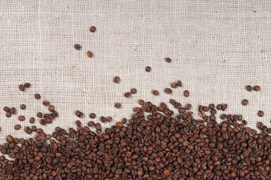 Photo of Coffee Beans on burlap