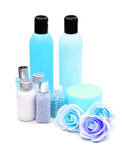 Blue bathtime items