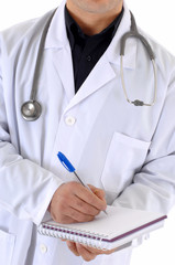 doctor writing