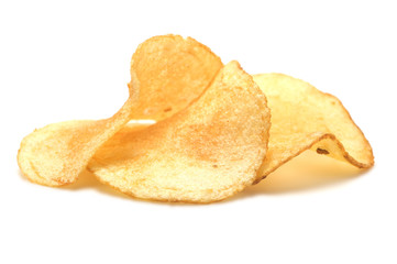 Three potato chips