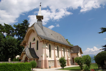 modern small catholic church in Switzerland
