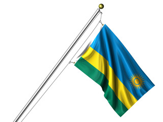 Isolated Rwandan Flag