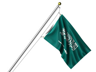 Isolated Saudi Arabian Flag