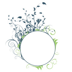 abstract floral frame