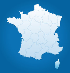 Fototapeta na wymiar Francja vector map