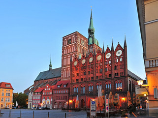 Stralsund, Rathaus - obrazy, fototapety, plakaty