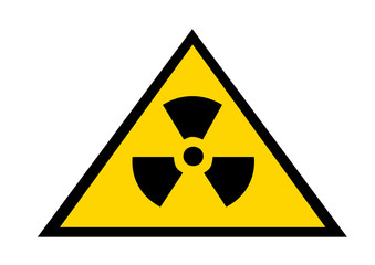 Obraz premium yellow radiation warning sign