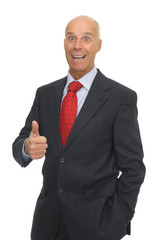 Businessman isolated against a white background