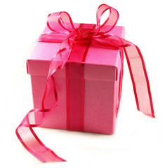 Pink Gift Box with Pink Ribbon Bow