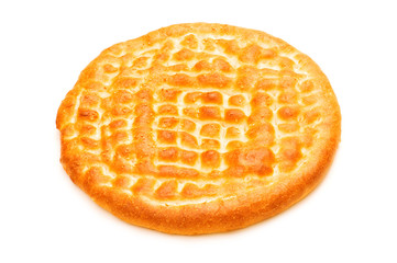 Round bread isolated on the white background