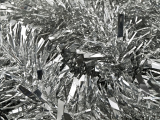 Silver Chrome Shiny Tinsel