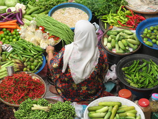 Marché aux légumes en Malaisie
