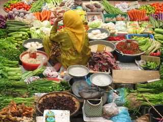 Marché aux légumes en Malaisie