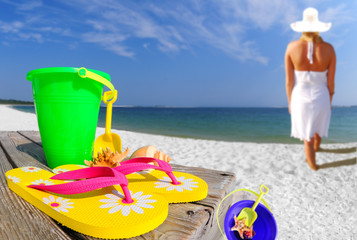 woman on beach