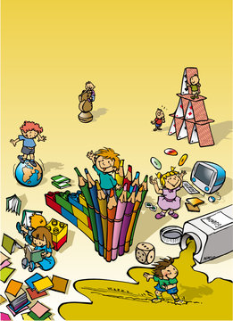 Les enfants jouent
