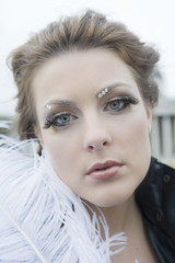 Fototapeta premium closeup portrait of young girl