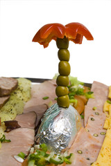 different dishes (breakfast background)