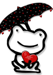 Frog Valentine Print